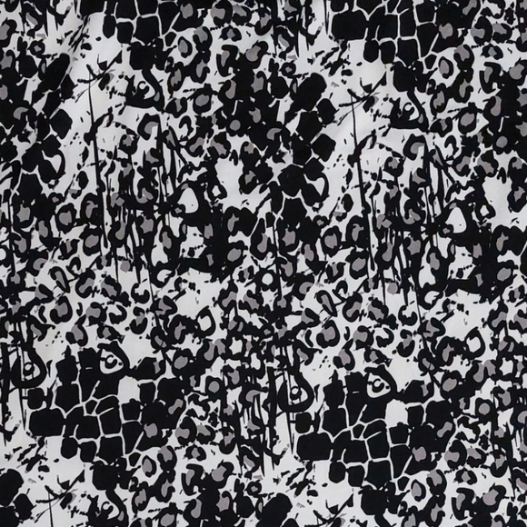 Tranquility Black Grey Ivory Knit Skirt Size XL Boho Office Date Business Casual - Picture 8 of 8